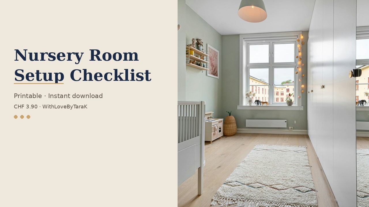 Nursery Room Setup Checklist cover